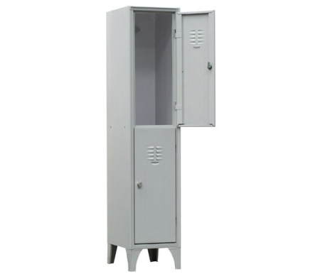 Dulap vestiar - Dulap vestiar metalic suprapus cu 2 uși, 350x350x1800 mm