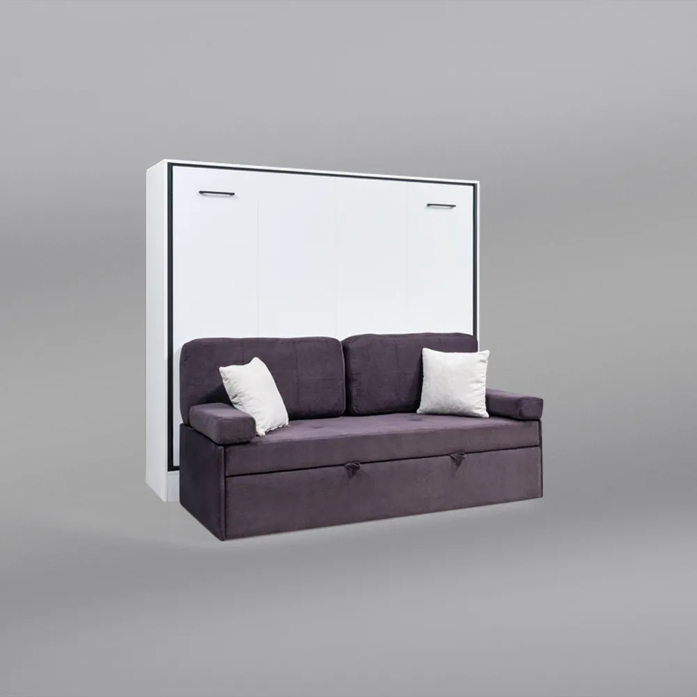 Produse - Sistem metalic pentru pat de perete orizontal, cu colțar daybed și pat suplimentar pentru copii