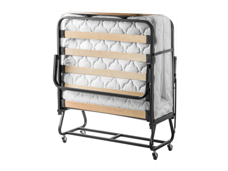 Paturi metalice - Pat pliabil 90x200 cu saltea si lamele lemn