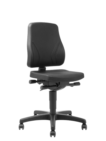 Scaune - Scaun industrial Bimos ALL-IN-ONE TREND 2 cu rotile - Stofă Duotec negru