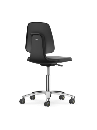 Scaun laborator ESD Bimos ESD LABSIT 2 cu rotile - Piele ecologică Magic ESD negru