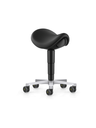 Scaune - Scaun tip șa ESD Bimos ESD SADDLE STOOL cu rotile - Stofă Duotec ESD negru