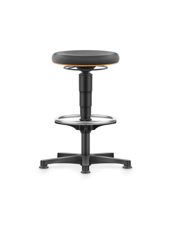 Scaune - Taburet Bimos ALLROUND STOOL 3 cu tălpi și inel picioare - Placaj fag natur