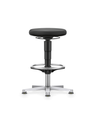Scaune - Taburet ESD Bimos ESD STOOL 3 cu tălpi și inel picioare - Stofă Duotec ESD negru