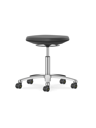 Taburet laborator ESD Bimos LABSIT STOOL ESD cu rotile, Skintec ESD negru