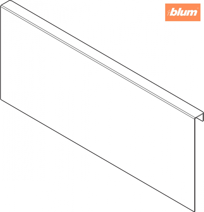 AMBIA-LINE Adaptor pt perete posterior din lemn, pentru LEGRABOX/MERIVOBOX Extragere cu front înalt Înălţime C, Oţel, finisaj alb-mătase mat ZC7A0U0C [2]