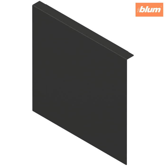 AMBIA-LINE Adaptor pt perete posterior din lemn, pentru LEGRABOX/MERIVOBOX Extragere cu front înalt Înălţime F, Oţel, finisaj negru-carbon mat ZC7A0P0F [1]