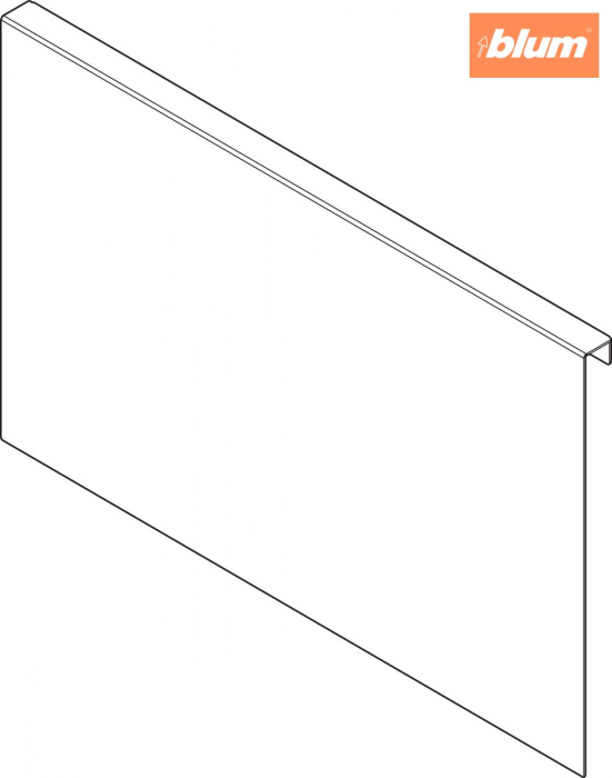 AMBIA-LINE Adaptor pt perete posterior din lemn, pentru LEGRABOX/MERIVOBOX Extragere cu front înalt Înălţime F, Oţel, finisaj gri-orion mat ZC7A0P0F [2]