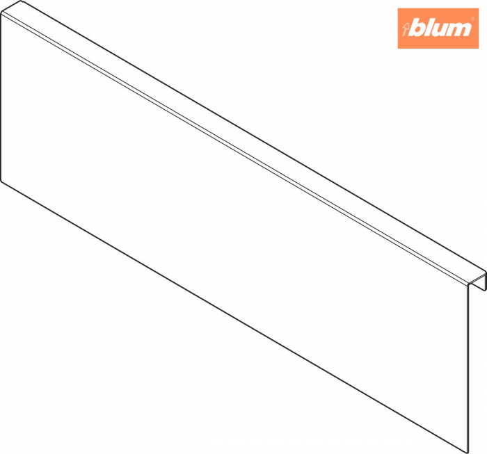 AMBIA-LINE Adaptor pt perete posterior din lemn, pentru LEGRABOX/MERIVOBOX Sertar Înălţime K, Oţel, finisaj negru-carbon mat ZC7A0U0K [2]
