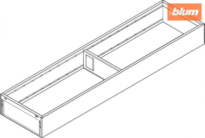 AMBIA-LINE Cadru de egalizare, pentru LEGRABOX Sertar, Oţel, NL=500 mm, Lăţime=118 mm, pentru grosime perete lateral corp 18/19 mm, finisaj gri-orion mat ZC7S500RSA [2]