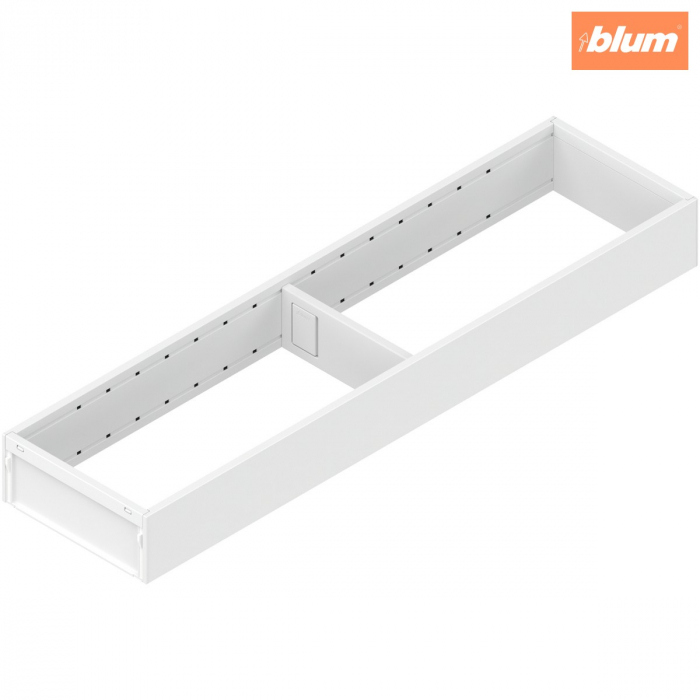AMBIA-LINE Cadru de egalizare, pentru LEGRABOX Sertar, Oţel, NL=500 mm, Lăţime=124 mm, pentru grosime perete lateral corp 15/16 mm, finisaj alb-mătase mat ZC7S500RSD [1]