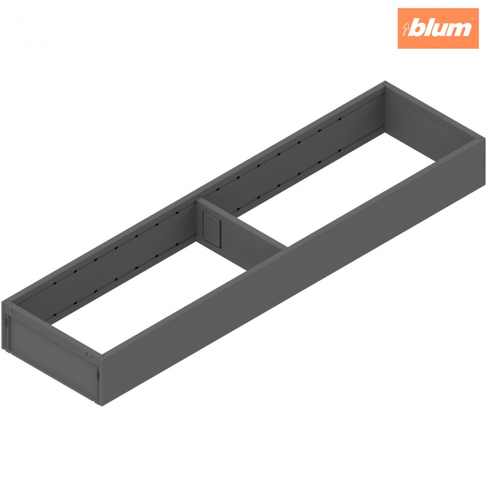 AMBIA-LINE Cadru de egalizare, pentru LEGRABOX Sertar, Oţel, NL=500 mm, Lăţime=124 mm, pentru grosime perete lateral corp 15/16 mm, finisaj gri-orion mat ZC7S500RSD [1]