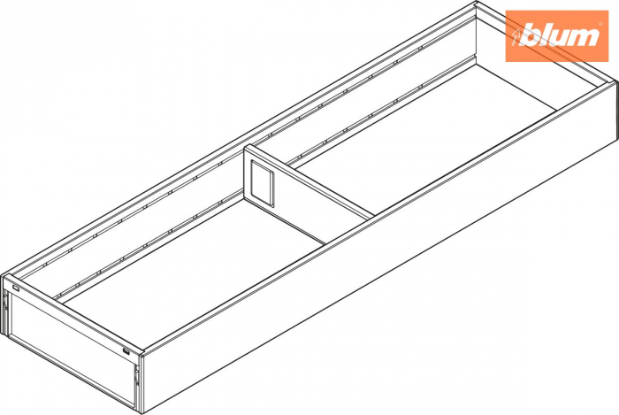 AMBIA-LINE Cadru de egalizare, pentru LEGRABOX Sertar, Oţel, NL=500 mm, Lăţime=124 mm, pentru grosime perete lateral corp 15/16 mm, finisaj gri-orion mat ZC7S500RSD [2]