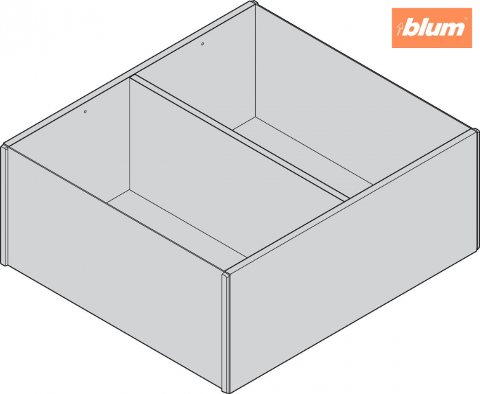 AMBIA-LINE Ramă, pentru LEGRABOX/MERIVOBOX Extragere cu front înalt, Design de lemn, de la NL=300 mm, Lăţime=242 mm, finisaj Nuc Tenn. / negru-carbon ZC7F300RHU [2]