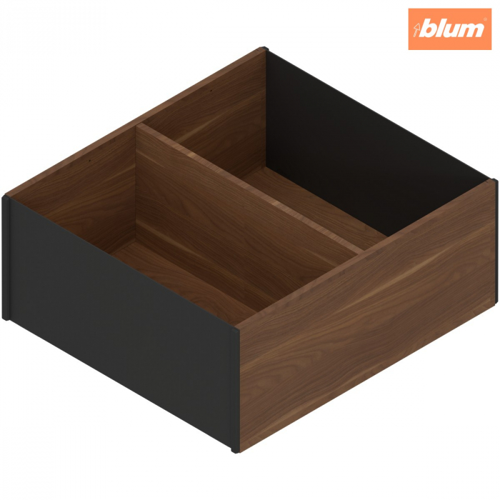 AMBIA-LINE Ramă, pentru LEGRABOX/MERIVOBOX Extragere cu front înalt, Design de lemn, de la NL=300 mm, Lăţime=242 mm, finisaj Nuc Tenn. / negru-carbon ZC7F300RHU [1]