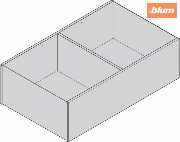 AMBIA-LINE Ramă, pentru LEGRABOX/MERIVOBOX Extragere cu front înalt, Design de lemn, de la NL=400 mm, Lăţime=218 mm, finisaj Stejar Bard./alb-mătase ZC7F400RHP [2]