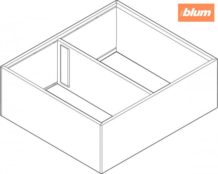 AMBIA-LINE Ramă, pentru LEGRABOX/MERIVOBOX Extragere cu front înalt, Oţel, de la NL=300 mm, Lăţime=242 mm, finisaj alb-mătase mat ZC7F300RSU [2]