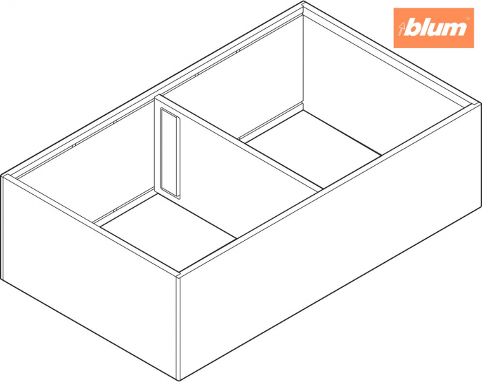 AMBIA-LINE Ramă, pentru LEGRABOX/MERIVOBOX Extragere cu front înalt, Oţel, de la NL=400 mm, Lăţime=218 mm, finisaj negru-carbon mat ZC7F400RSP [2]