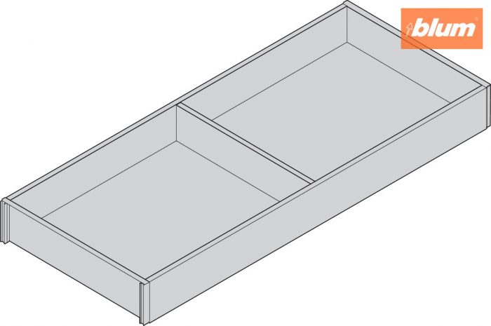 AMBIA-LINE Ramă, pentru LEGRABOX/MERIVOBOX Sertar, Design de lemn, NL=500 mm, Lăţime=200 mm, finisaj Stejar Nebr./gri-orion ZC7S500RH2 [2]