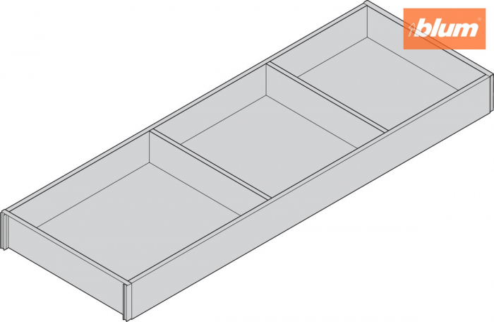 AMBIA-LINE Ramă, pentru LEGRABOX/MERIVOBOX Sertar, Design de lemn, NL=600 mm, Lăţime=200 mm, finisaj Nuc Tenn. / negru-carbon ZC7S600RH2 [2]