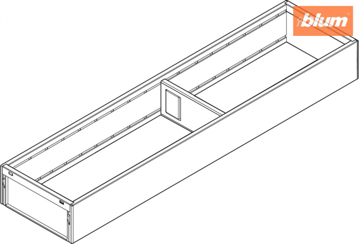 AMBIA-LINE Ramă, pentru LEGRABOX/MERIVOBOX Sertar, Oţel, NL=450 mm, Lăţime=100 mm, finisaj alb-mătase mat ZC7S450RS1 [2]