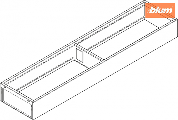 AMBIA-LINE Ramă, pentru LEGRABOX/MERIVOBOX Sertar, Oţel, NL=500 mm, Lăţime=100 mm, finisaj negru-carbon mat ZC7S500RS1 [2]