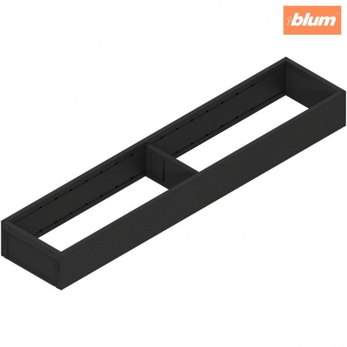 AMBIA-LINE Ramă, pentru LEGRABOX/MERIVOBOX Sertar, Oţel, NL=500 mm, Lăţime=100 mm, finisaj negru-carbon mat ZC7S500RS1 [1]