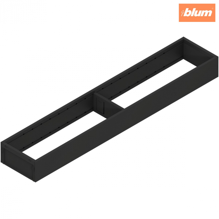 AMBIA-LINE Ramă, pentru LEGRABOX/MERIVOBOX Sertar, Oţel, NL=550 mm, Lăţime=100 mm, finisaj negru-carbon mat ZC7S550RS1 [1]