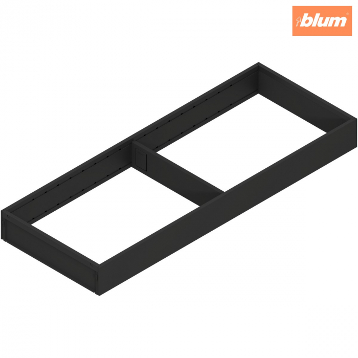 AMBIA-LINE Ramă, pentru LEGRABOX/MERIVOBOX Sertar, Oţel, NL=550 mm, Lăţime=200 mm, finisaj negru-carbon mat ZC7S550RS2 [1]