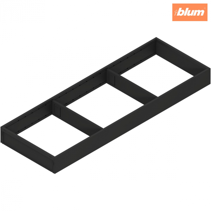 AMBIA-LINE Ramă, pentru LEGRABOX/MERIVOBOX Sertar, Oţel, NL=600 mm, Lăţime=200 mm, finisaj negru-carbon mat ZC7S600RS2 [1]