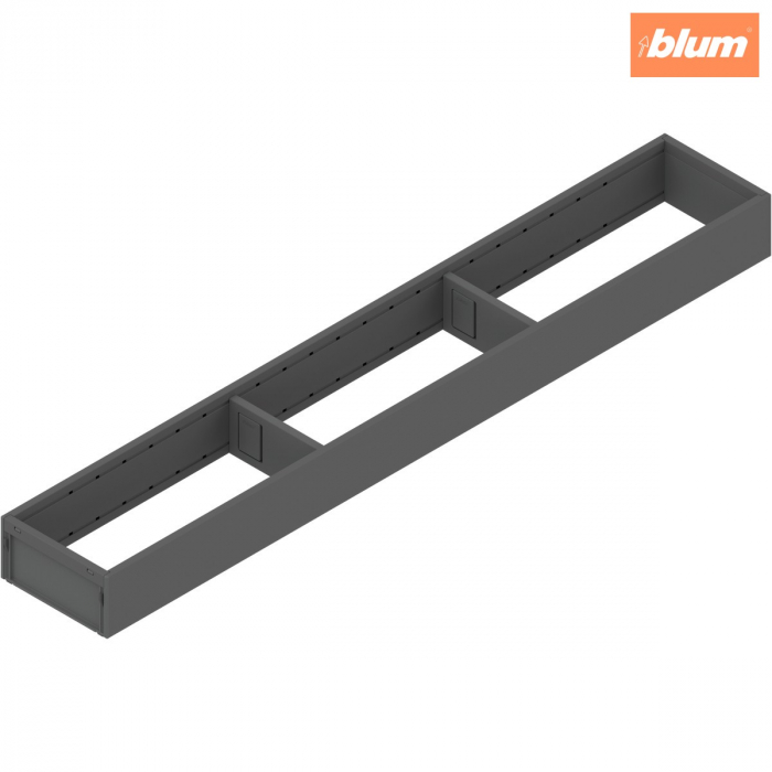 AMBIA-LINE Ramă, pentru LEGRABOX/MERIVOBOX Sertar, Oţel, NL=650 mm, Lăţime=100 mm, finisaj gri-orion mat ZC7S650RS1 [1]