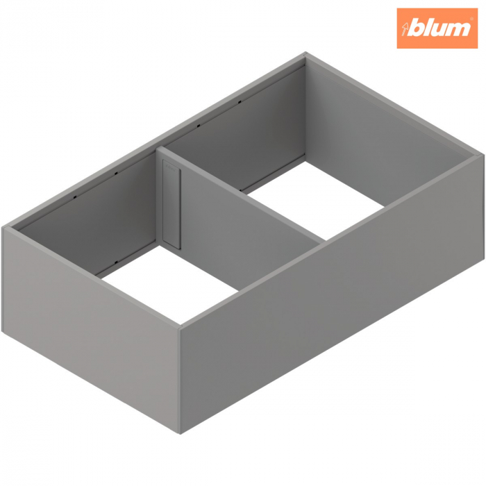 AMBIA-LINE Ramă, pentru MERIVOBOX Extragere cu front înalt, Oţel, de la NL=400 mm, Lăţime=218 mm, finisaj gri indiu mat ZC7F400RSP [1]