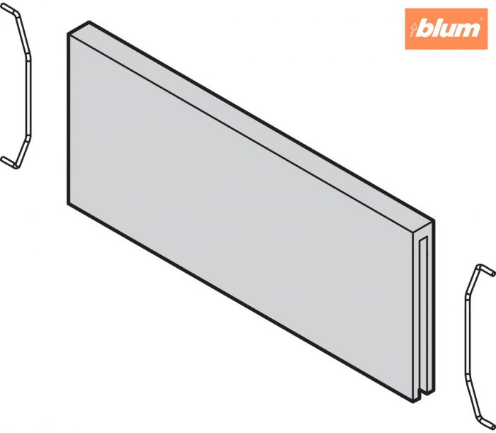 AMBIA-LINE Separator transversal, pentru LEGRABOX/MERIVOBOX Sertar (ZC7SXXXRH1), Design de lemn, finisaj Stejar Nebr. gri ST10 ZC7Q010SH [2]