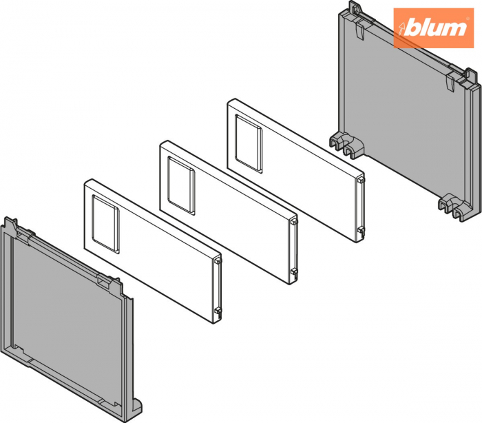 AMBIA-LINE Set pentru sticle, pentru LEGRABOX/MERIVOBOX, finisaj alb-mătase mat ZC7B0100S [2]