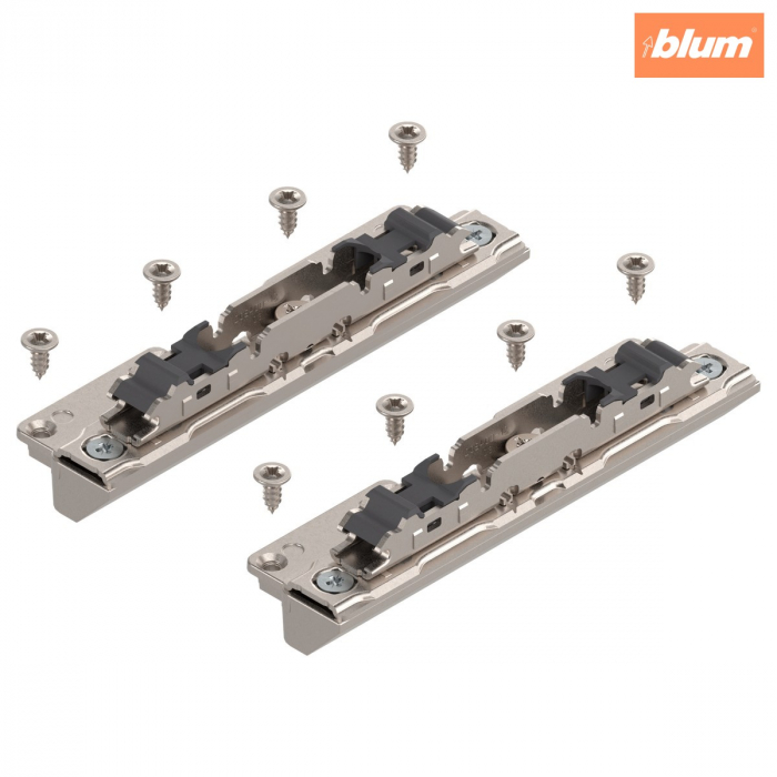AVENTOS HS/HL/HK şi HK top sisteme de ridicare pentru uşă basculantă, Cuplaj de front pentru rame înguste de aluminiu, prin şuruburi, finisaj nichelat 20S4200A [1]