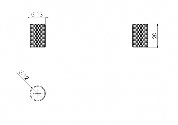 Buton metalic negru structurat 715.13/1 [4]