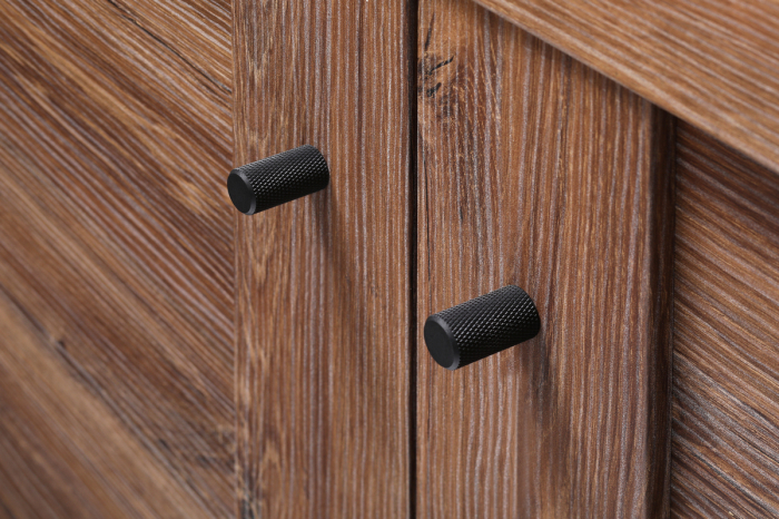 Buton metalic negru structurat 715.13/1 [3]