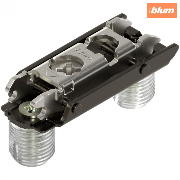 CLIP Plăcuţă de montaj, dreaptă, 0 mm, oţel, reglaj pe înălţime: Excentric, finisaj negru onix 177H3100 [1]