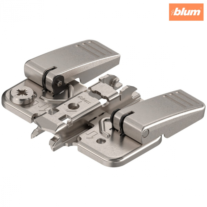 CLIP Plăcuţă de montaj, în cruce, 0 mm, oţel, fără scule cu INSERTA, reglaj pe înălţime: Excentric, finisaj nichelat 174H7100I [1]
