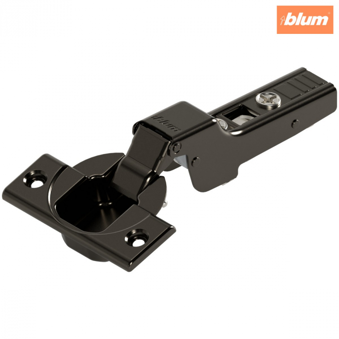 CLIP top Balama standard 110°，Uşă semiaplicată, fără arc, Oală: şuruburi, finisaj negru onix 70T3650 [1]