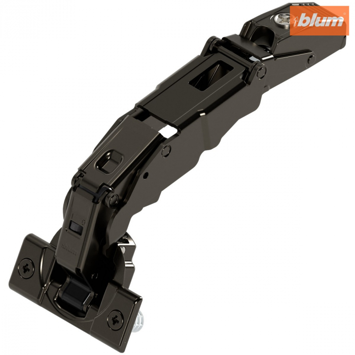 CLIP top BLUMOTION Balama cu unghi larg pentru punct de intrare 0 155°，Uşă aplicată, Oală: presare, finisaj negru onix 71B7580 [1]