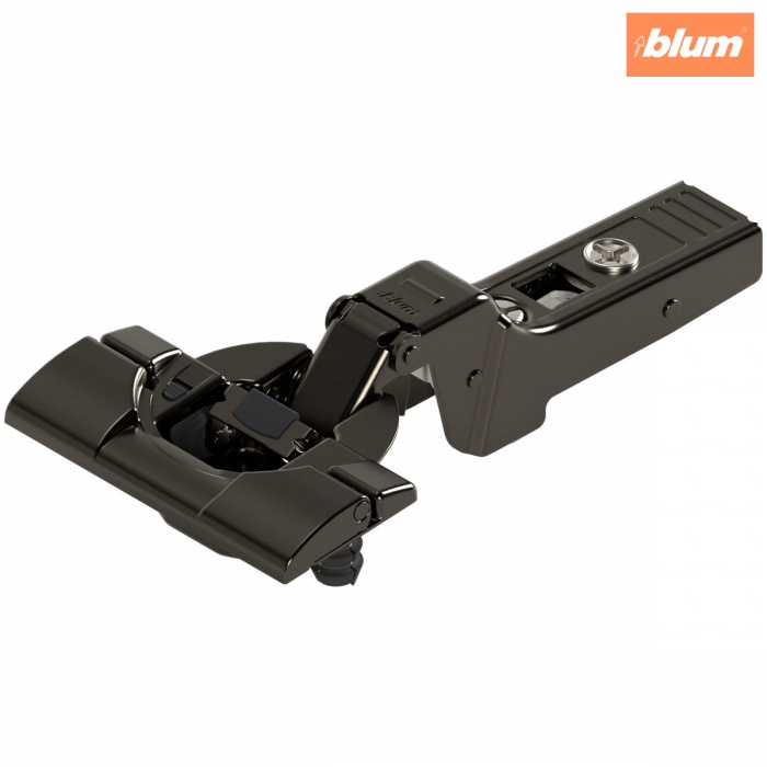 CLIP top BLUMOTION Balama pentru uşă profilată 95°，Uşă semiaplicată, Oală: fără scule cu INSERTA, finisaj negru onix 71B9690 [1]
