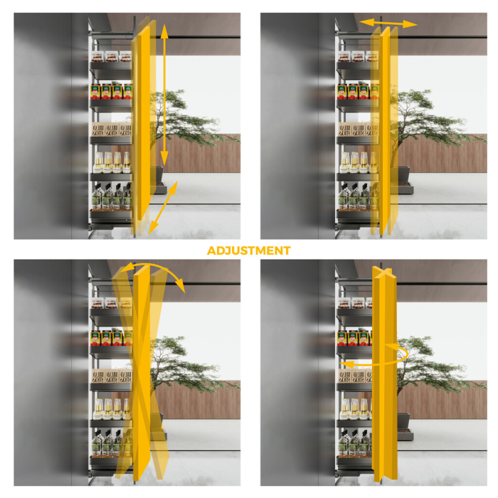 Coloana rotativa Harmony pentru bucatarie, corp 400 mm, inaltime 1780-2080 mm, finisaj antracit [10]