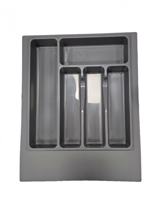 Compartimentare tacamuri pentru latime front sertar de 450 mm, finisaj gri [1]