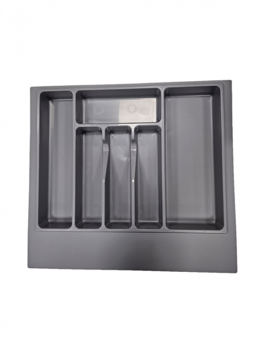Compartimentare tacamuri pentru latime front sertar de 600 mm, finisaj gri [1]