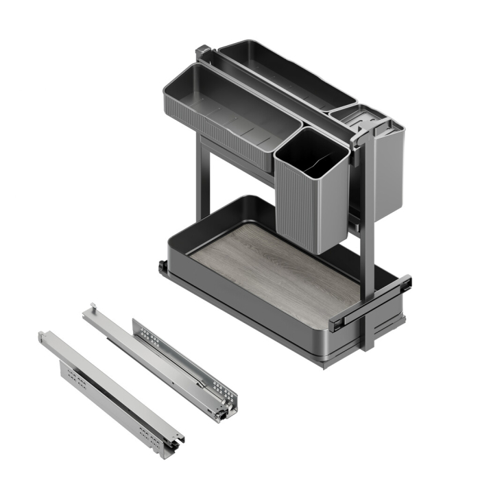 Cos Jolly Harmony cu cosuri si accesorii, cu inchidere amortizata, corp 300 mm, inaltime 700 mm, finisaj antracit [1]