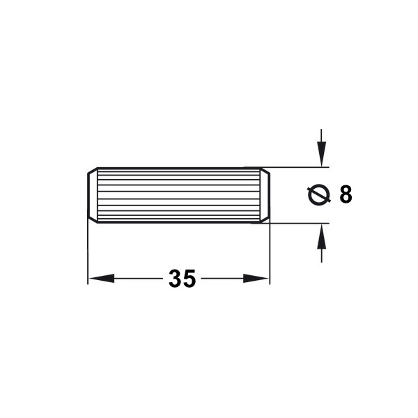 Diblu lemn Ø 8x35 mm (50 Buc/punga) [2]