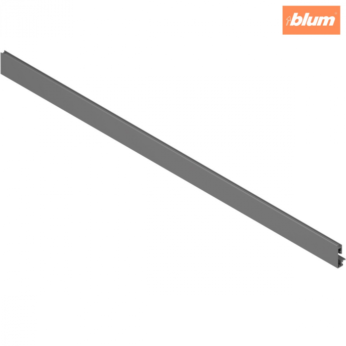 Front din aluminiu, Cu canelură pentru elementul de inserţie, pentru Extragere interioară pentru elementul de inserţie, KB=1200 mm, pentru debitat, pentru MERIVOBOX, finisaj gri-orion mat ZV4.1042NN [1]