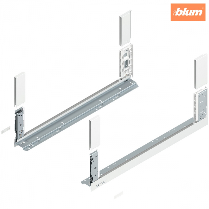 Laterală de sertar LEGRABOX free, Înălţime C (177 mm), NL=650 mm, dreapta+stânga, pentru LEGRABOX free, finisaj alb-mătase mat 780C6502S [1]
