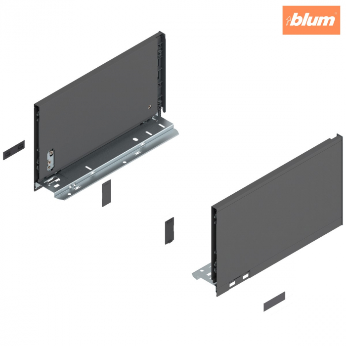 Laterală de sertar LEGRABOX, Înălţime C (177 mm), NL=300 mm, dreapta+stânga, pentru LEGRABOX pure, finisaj gri-orion mat 770C3002S [1]